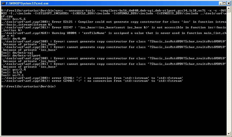 Sample Arturius output